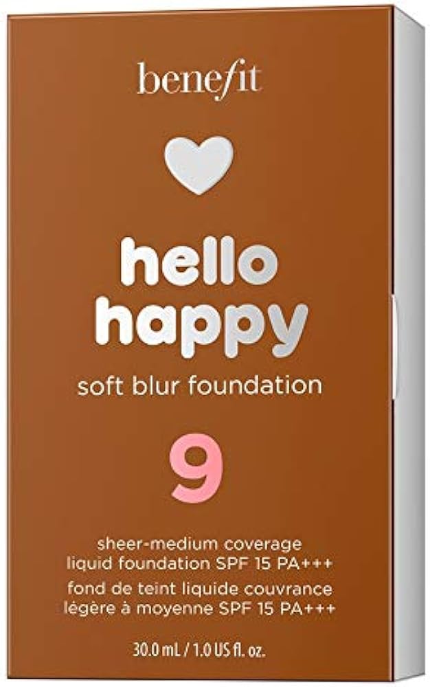 Benefit Hello Happy SPF15 Soft Blur Liquid Foundation 30ml Shade 9