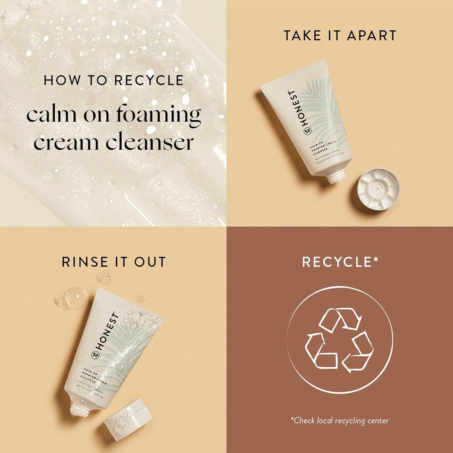 Honest Beauty Calm on Foaming Cream Cleanser 118ml