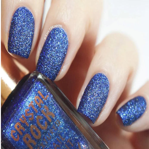 Barry M Crystal Rock Textured Nail Paint Blue Sapphire