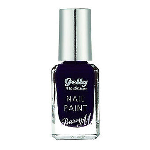 Barry M Gelly Hi Shine Nail Paint Black Current