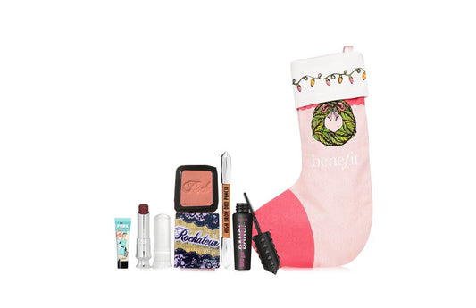Benefit 6pc Giftset, Complete Makeup Set in Keepsake Christmas Stocking