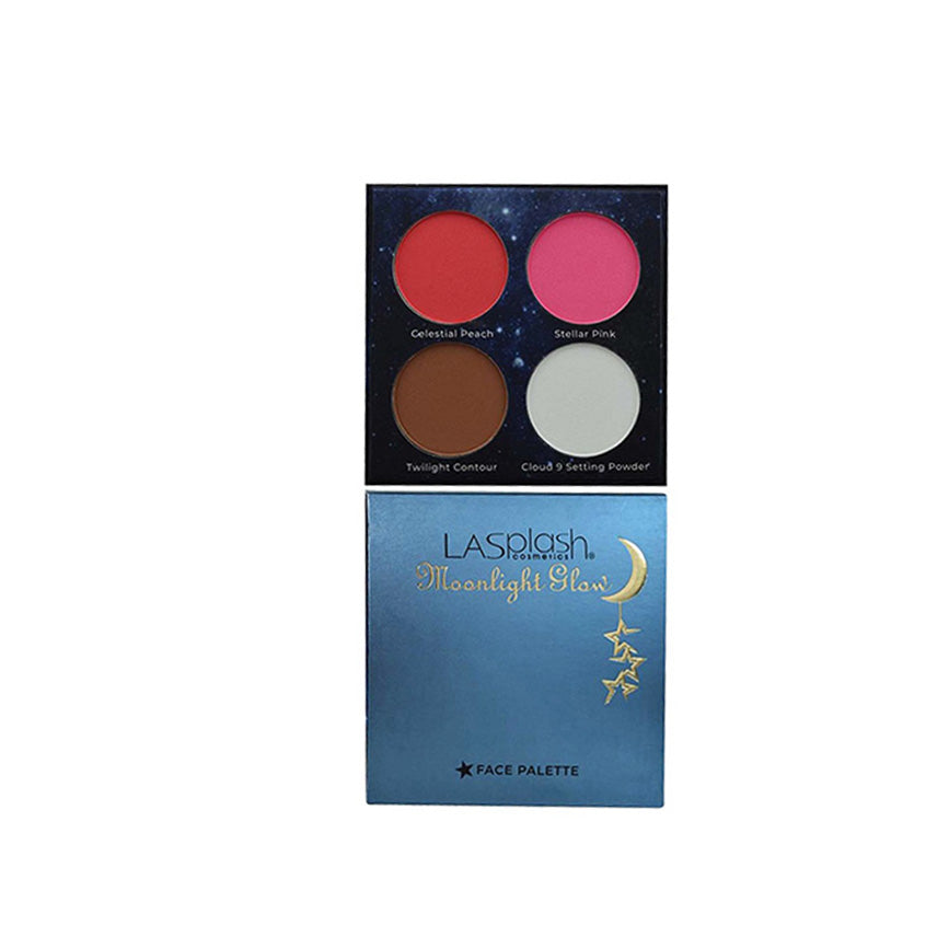 LA Splash Moonlight Glow Face Palette Blush, Highlighter & Contour