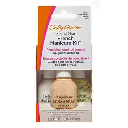 Sally Hansen Hard As Nails French Manicure Kit Beige/Nearly Nude/Clear