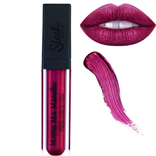 Sleek Matte Me Metallic Lip Colour, Anodized Ruby