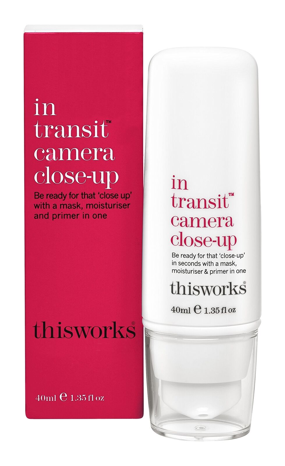 This works In Transit Camera Close Up. Mask, Primer & Moisturiser 20ml