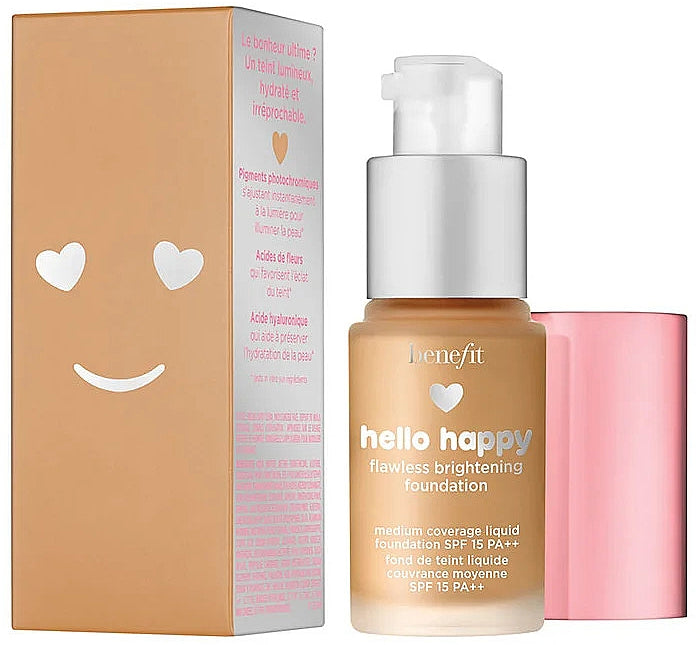 Benefit Hello Happy Flawless Brightening Foundation Shade 6, Mini 10ml