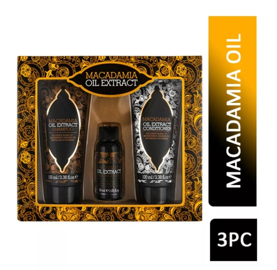Macadamia Oil Extract Shampoo & Conditioner 3pc Gift Set