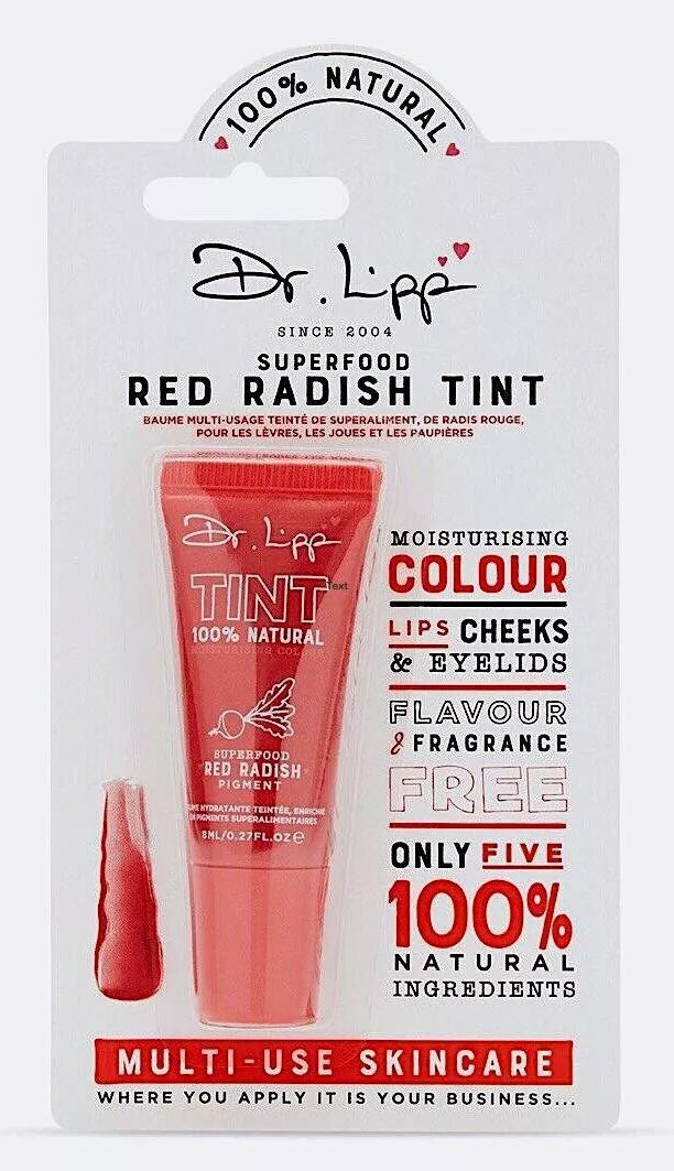 Dr Lipp Superfood Red Radish Tint Cheeks & Eyelids 100% Natural 8ml