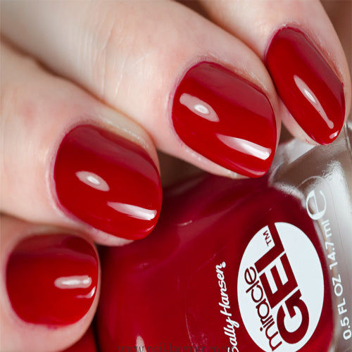 Sally Hansen Miracle Gel Nail Polish Off With Her Red