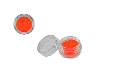 Pot of Glitter Powder, Perfect for Nail Art, Ref 2936, Fluorescent Neon Orange