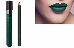 Kiss-Proof 2pc Matt Lip Colour Lipstick Wand Set with Lipliner Deep Green