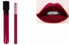 Kiss-Proof 2pc Matt Lip Colour Lipstick Wand Set with Lipliner Dark Burgundy Plum