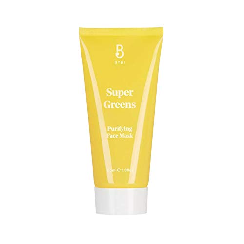 BYBI Beauty Super Greens Purifying Face Mask | Balance Stressed Out Skin with Detoxifying Face Mask | Green Tea, Tea Tree, Broccoli & More | 60ml