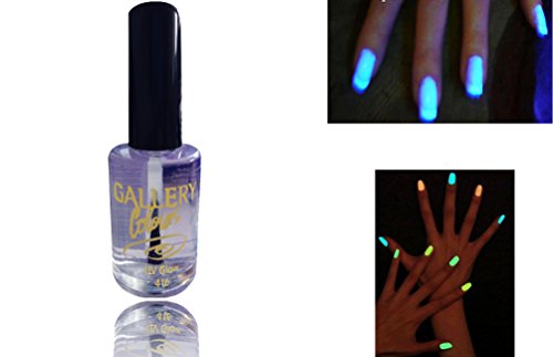 UV Clear with Purple Hue Nail Polish ULTRA VIOLET Glows Under UV Lighting Varnish