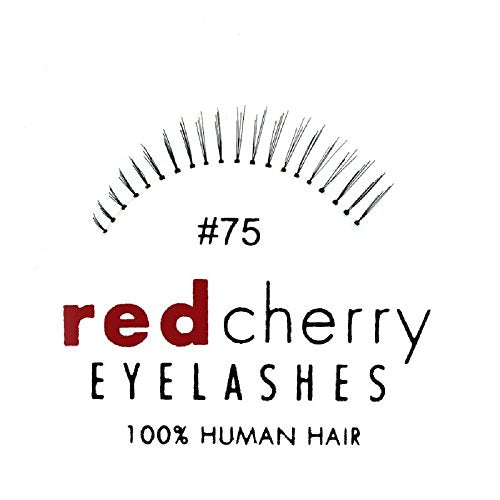RED CHERRY Human Hair False Eyelashes 75