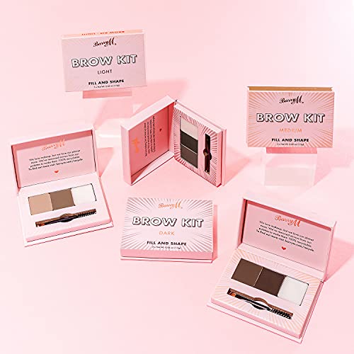 Barry M Fill & Shape Brow Kit Palette with Styling Soap, Dark