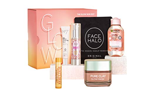 No7 THE GLOW SKIN EDIT 6 Full Size Products in Box Gift Set