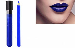 Kiss-Proof 2pc Matt Lip Colour Lipstick Wand Set with Lipliner Electric Blue