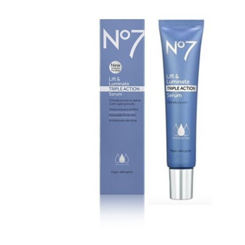 No7 Lift & Luminate TRIPLE ACTION Serum VISIBLY REDUCES WRINKLES 30ml