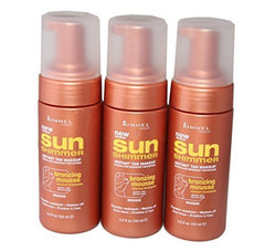 Rimmel Sunshimmer Instant Tan Makeup Bronzing Mousse Pack of 3 x 125ml