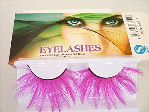 Falses Eyelash Extension Exaggerated Feather False Eyelashes Stage Exaggerated Feather False Eyelashes Rose Red Reusable Face Eyelashes Fit for All Eyes for a Beautiful Makeup Look