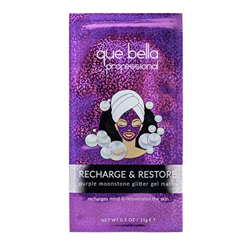 Que Bella Beauty Recharge & Restore Moonstone Glitter Gel Mask