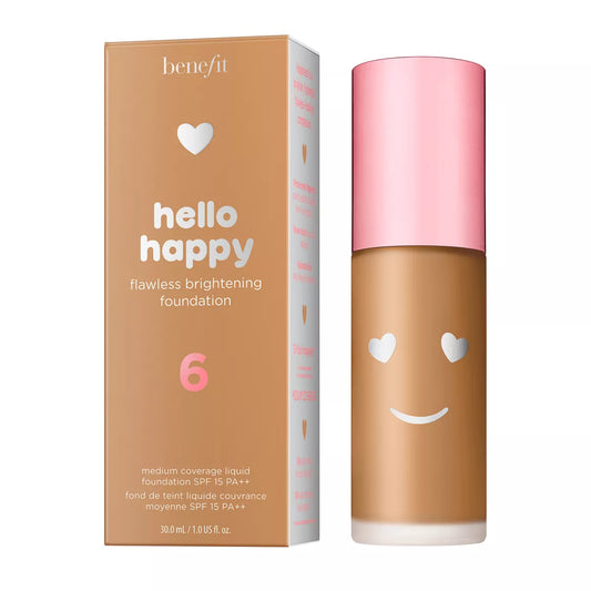 Benefit Hello Happy Flawless Brightening Foundation Shade 6, 30ml