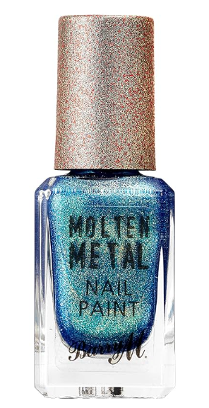 Barry M Molten Metal Nail Paint Crystal Blue