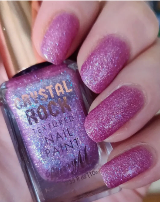 Barry M Crystal Rock Textured Nail Paint Amethyst