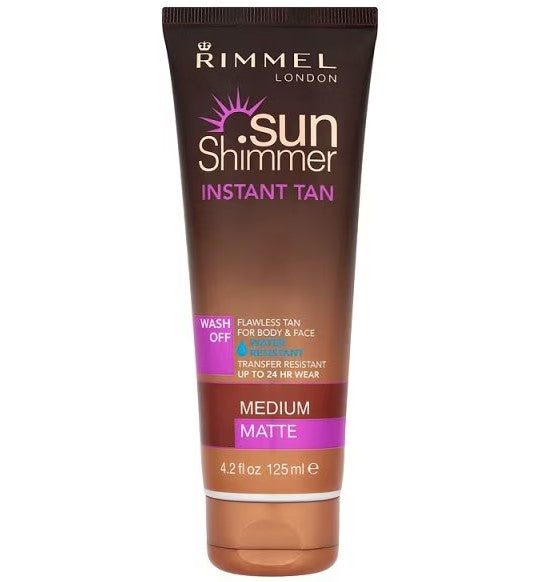 Rimmel Sunshimmer Water Resistant Instant Tan Wash Off Medium Matte