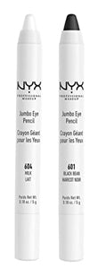 NYX Jumbo Eye Pencil - 2pc Set (604 + 601) Milk + Black Bean