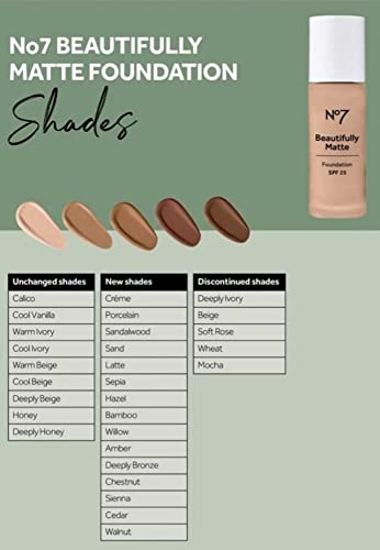 No7 Beautifully Matte Foundation (New formula spf 25) - Amber