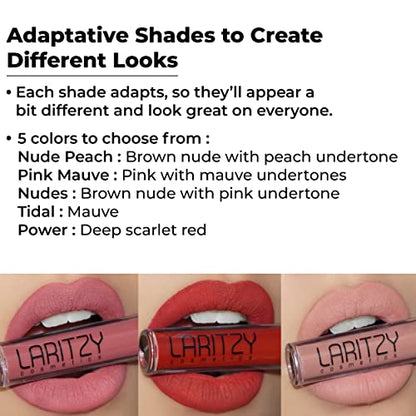 Laritzy Long Lasting Liquid MATT Lipstick Nude Peach