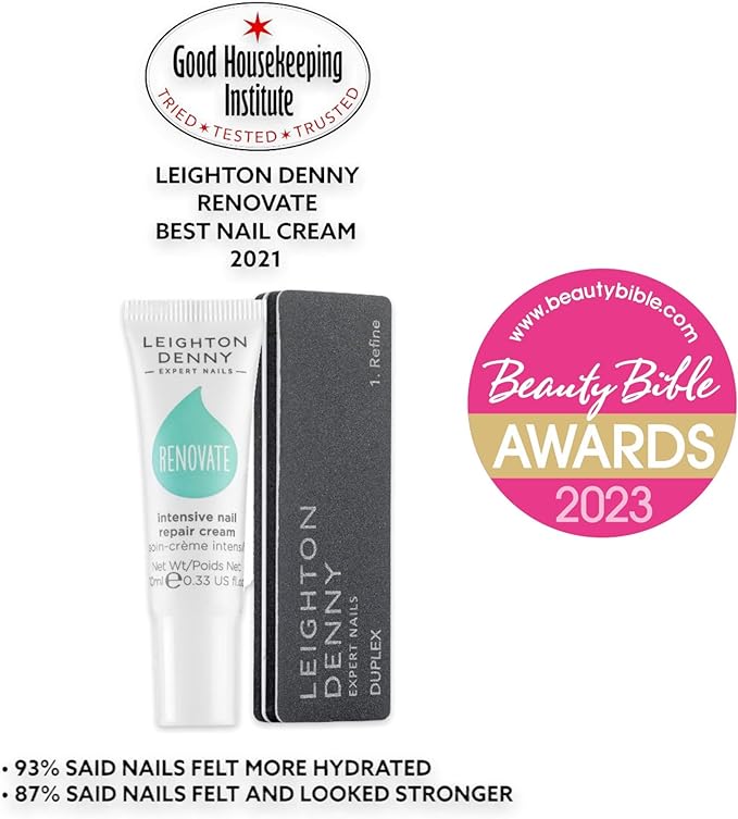 Leighton Denny Renovate Nail Repair Cream 10ml & Buffer
