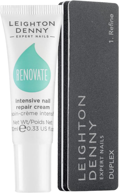 Leighton Denny Renovate Nail Repair Cream 10ml & Buffer