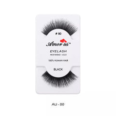 RED CHERRY Human Hair False Eyelashes Amor #80