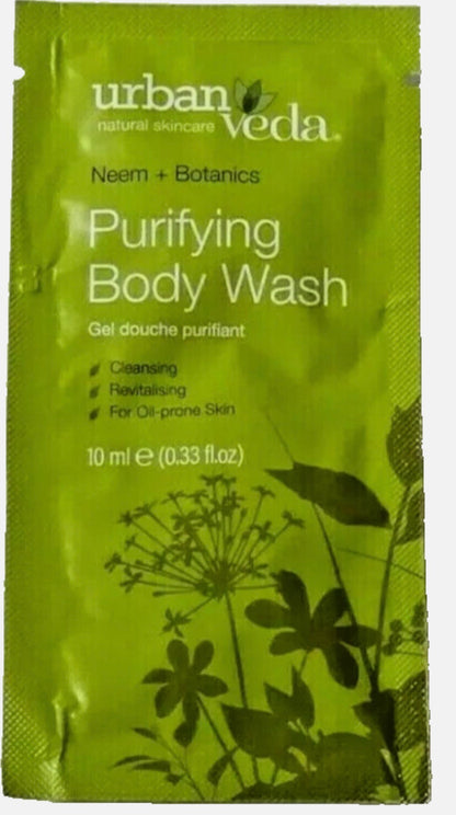 Urban Veda Purifying, Soothing, Radiance Body Wash Sachets 3x 10ml