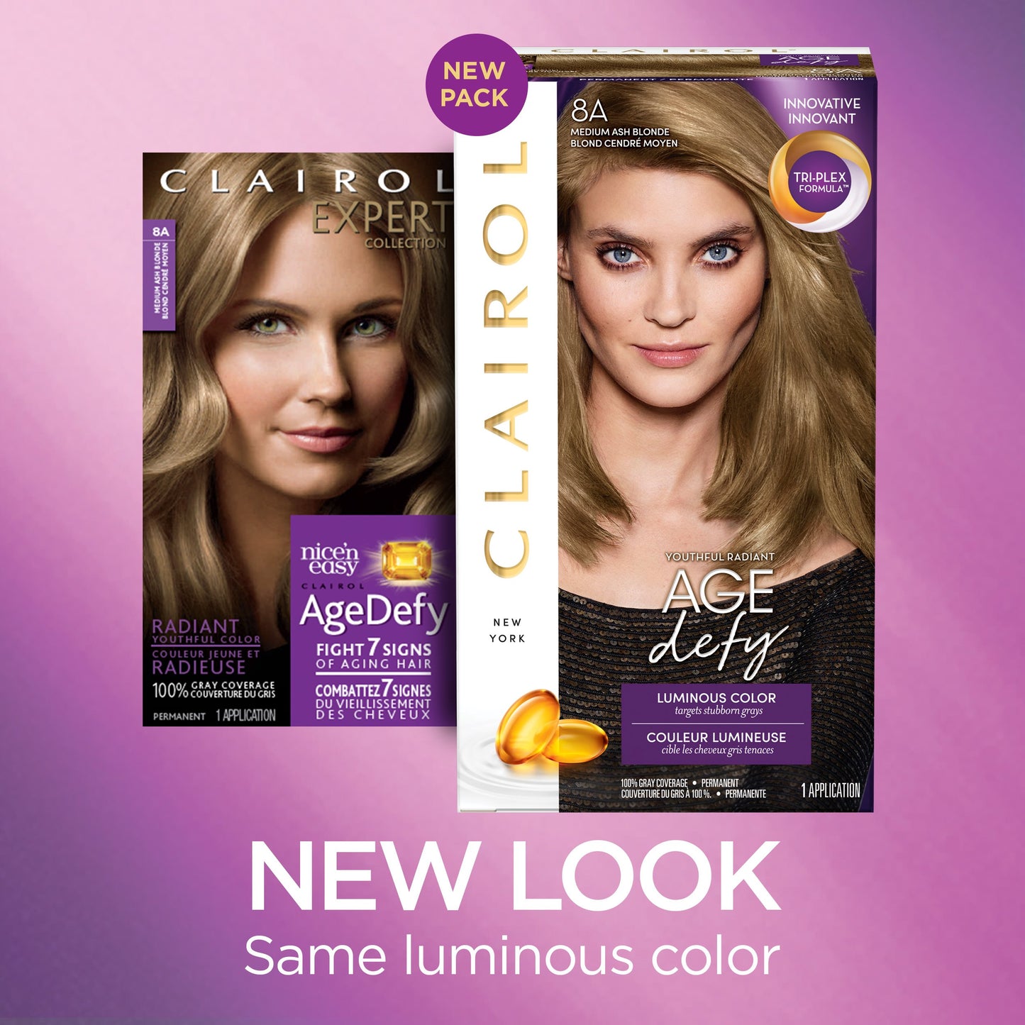 Clairol Age Defy Permanent Hair Colour Medium Ash Blonde 8A