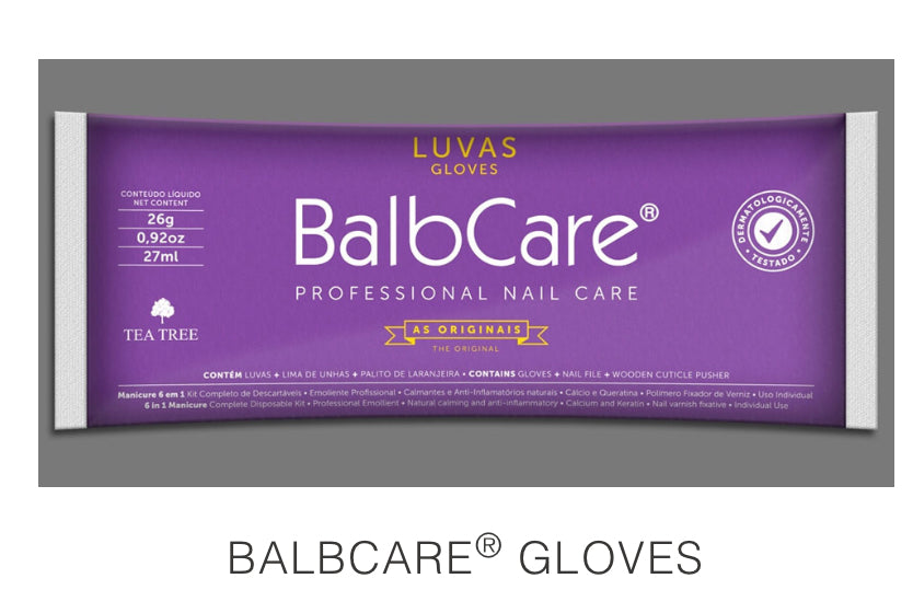 BalbCare Brazilian Manicure Glove with 1 File and Stick for Manicures, False Nails and Nail Art