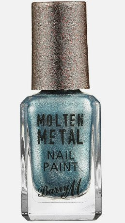 Barry M Molten Metal Nail Paint Blue Glacier