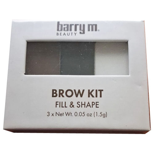 Barry M Fill & Shape Brow Kit Palette with Styling Soap, Dark