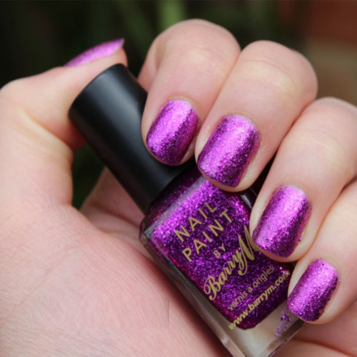 Barry M Nail Paint Magenta Glitter