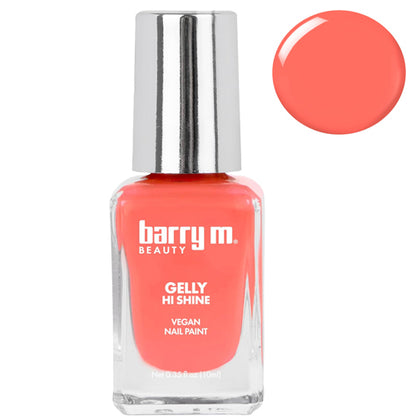Barry M Gelly Hi Shine Nail Paint Peach Spritz