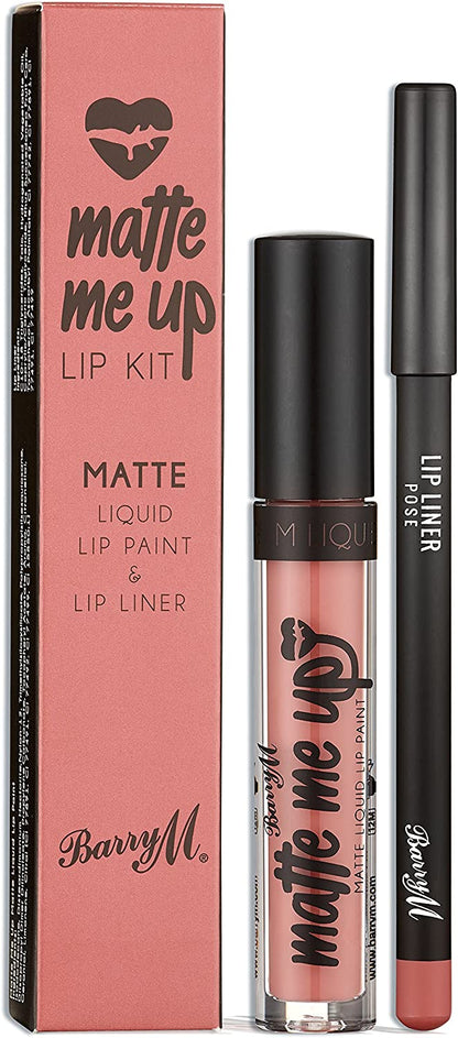 Barry M Matte Me Up Liquid Lip Kit Pose