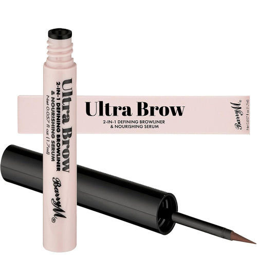 Barry M Ultra Brow 2-in-1 Defining Browliner & Nourishing Serum, Medium Brown