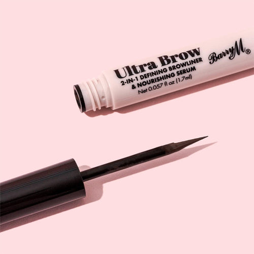 Barry M Ultra Brow 2-in-1 Defining Browliner & Nourishing Serum, Medium Brown