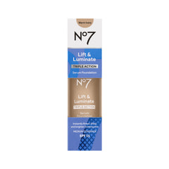 No7 Lift & Luminate Foundation SPF15 Warm Ivory 30ml (New Formula)