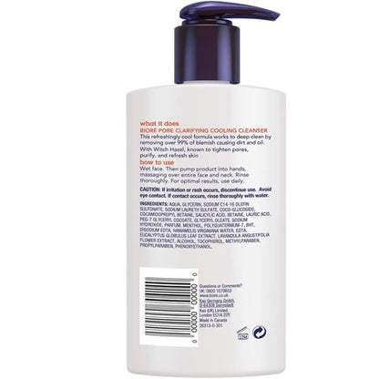 Biore Witch Hazel Pore Clarifying Cooling Cleanser For Spot Prone Skin 200ml