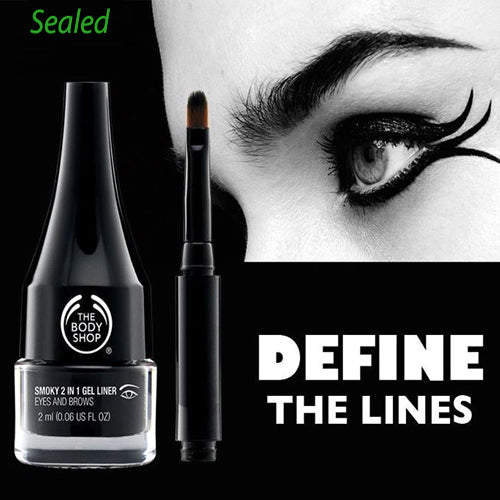 The Body Shop Smoky 2 in 1 Gel Liner for Eyes & Brows Black by Bodyshop