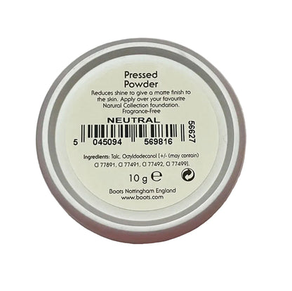 Boots Natural Collection Pressed Powder Mattifyer & Shine Control
